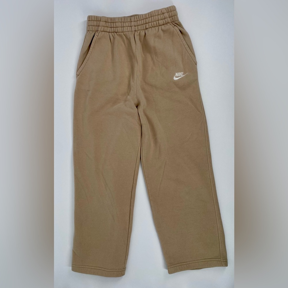 Nike Sweatpants Tan Beige Straight Leg Joggers Large - Picture 2 of 5